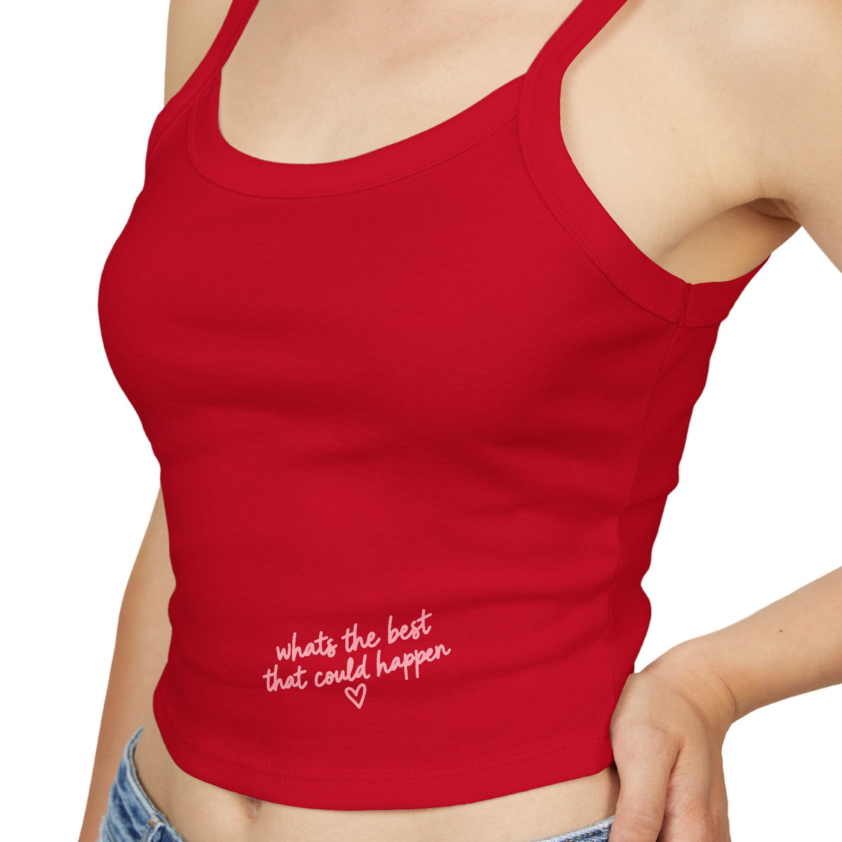 Spaghetti Crop Tank β whats the best that could happen