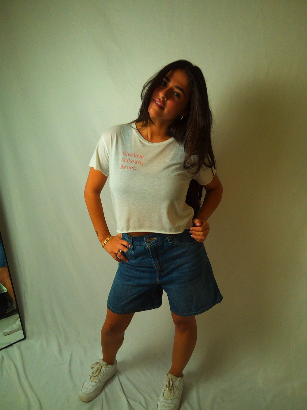 Crop T - love, art, hot