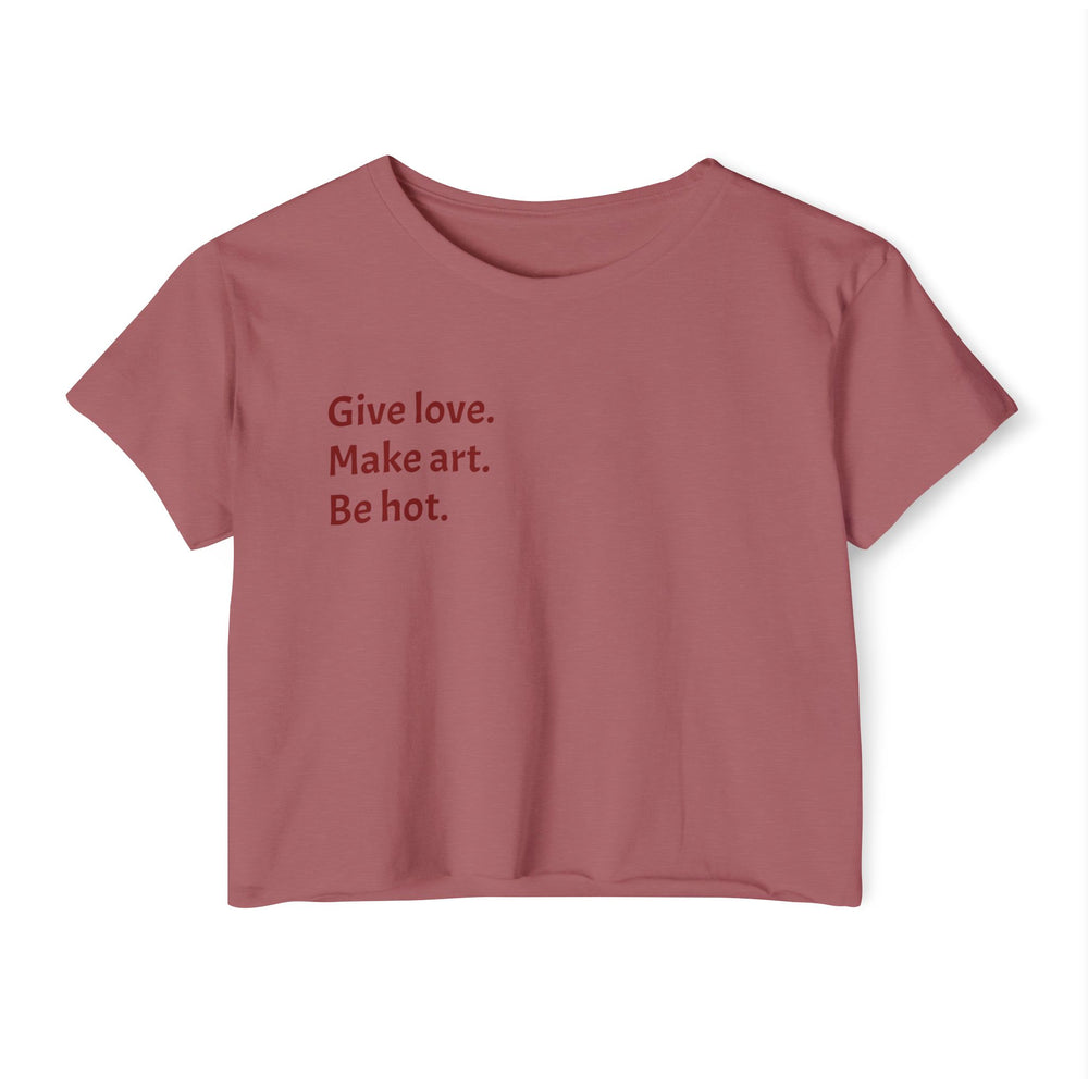 Crop T - love, art, hot – alternate