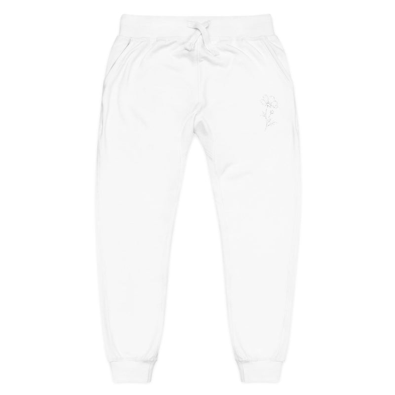 Bedtyme Sweatpants -Embroidered Cosmos Flower – alternate