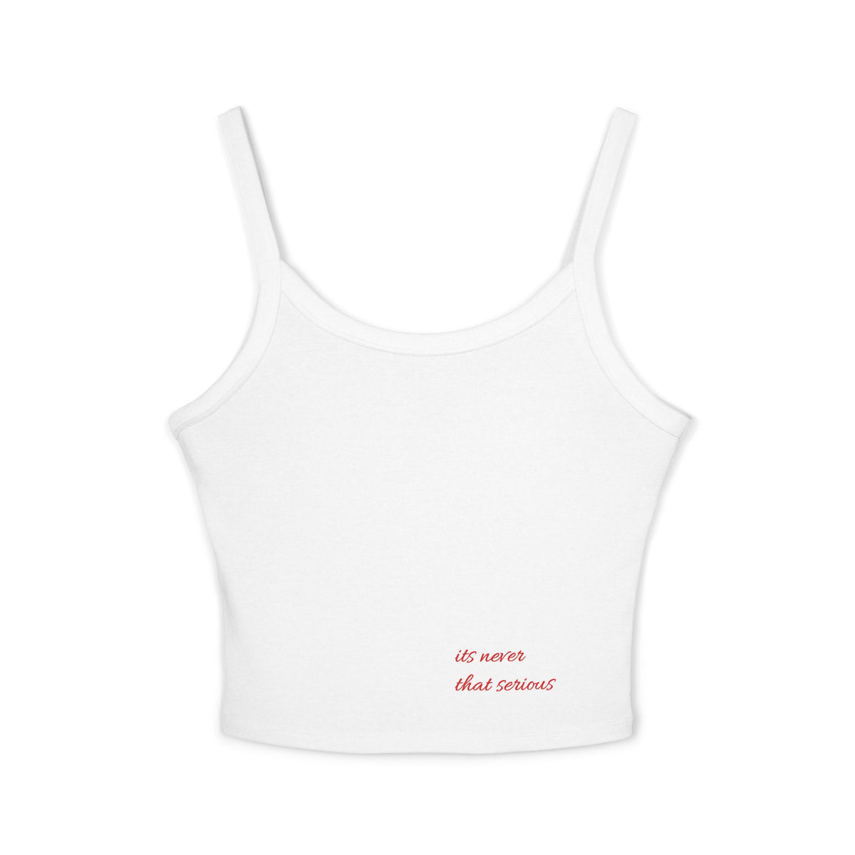 BEDTYME Spaghetti Crop Tank - its never that serious