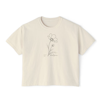 Boxy Tee - cosmos flower graphic