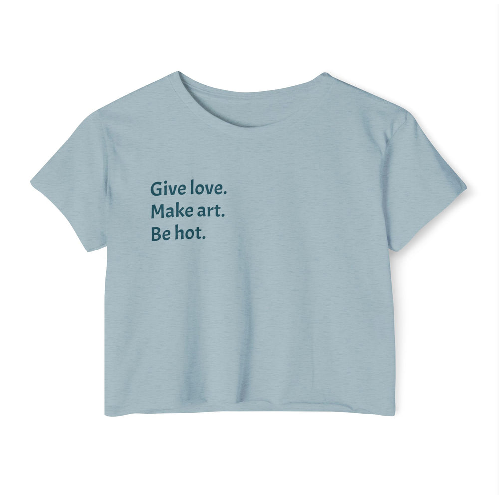 Crop T - love, art, hot
