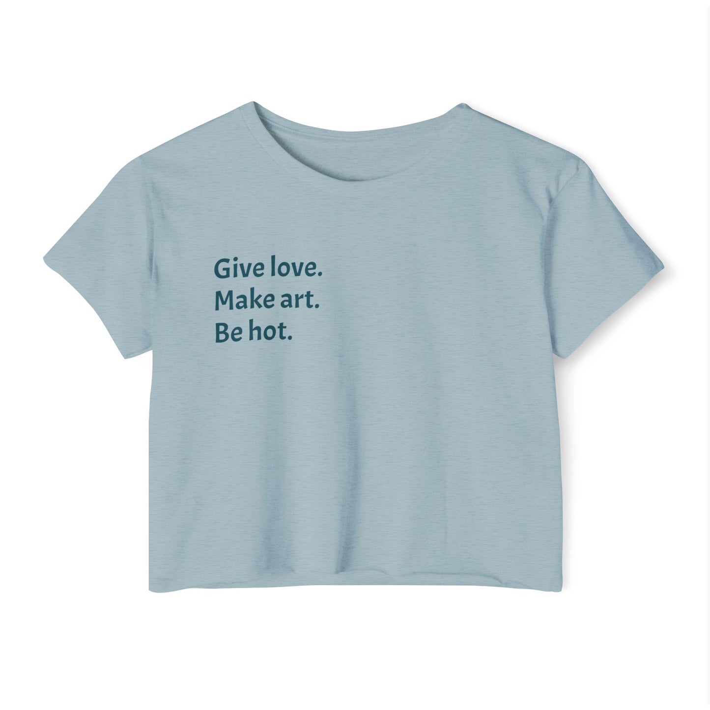 Crop T - love, art, hot