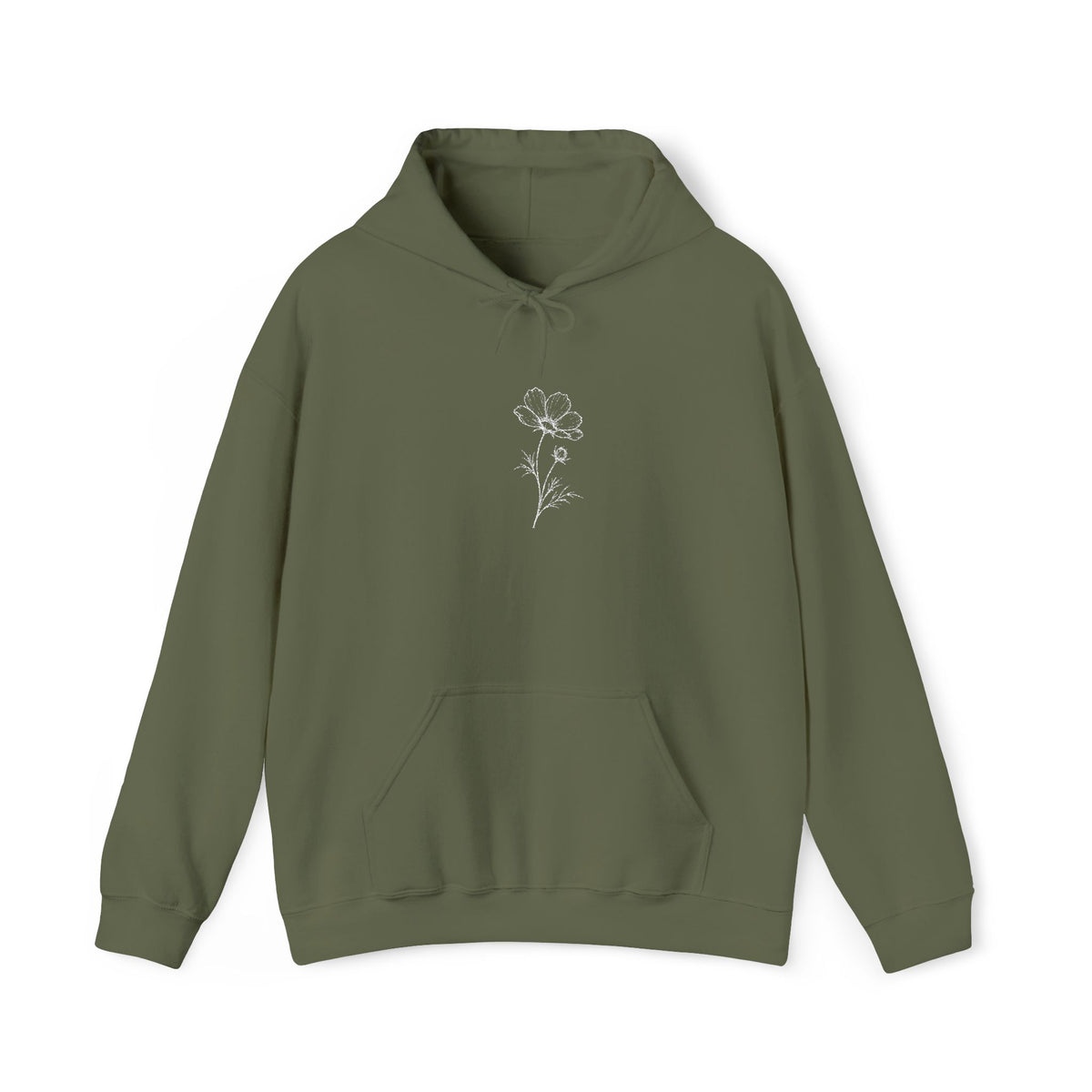 Cosmos Flower Heavy Hoodie (embroidery)