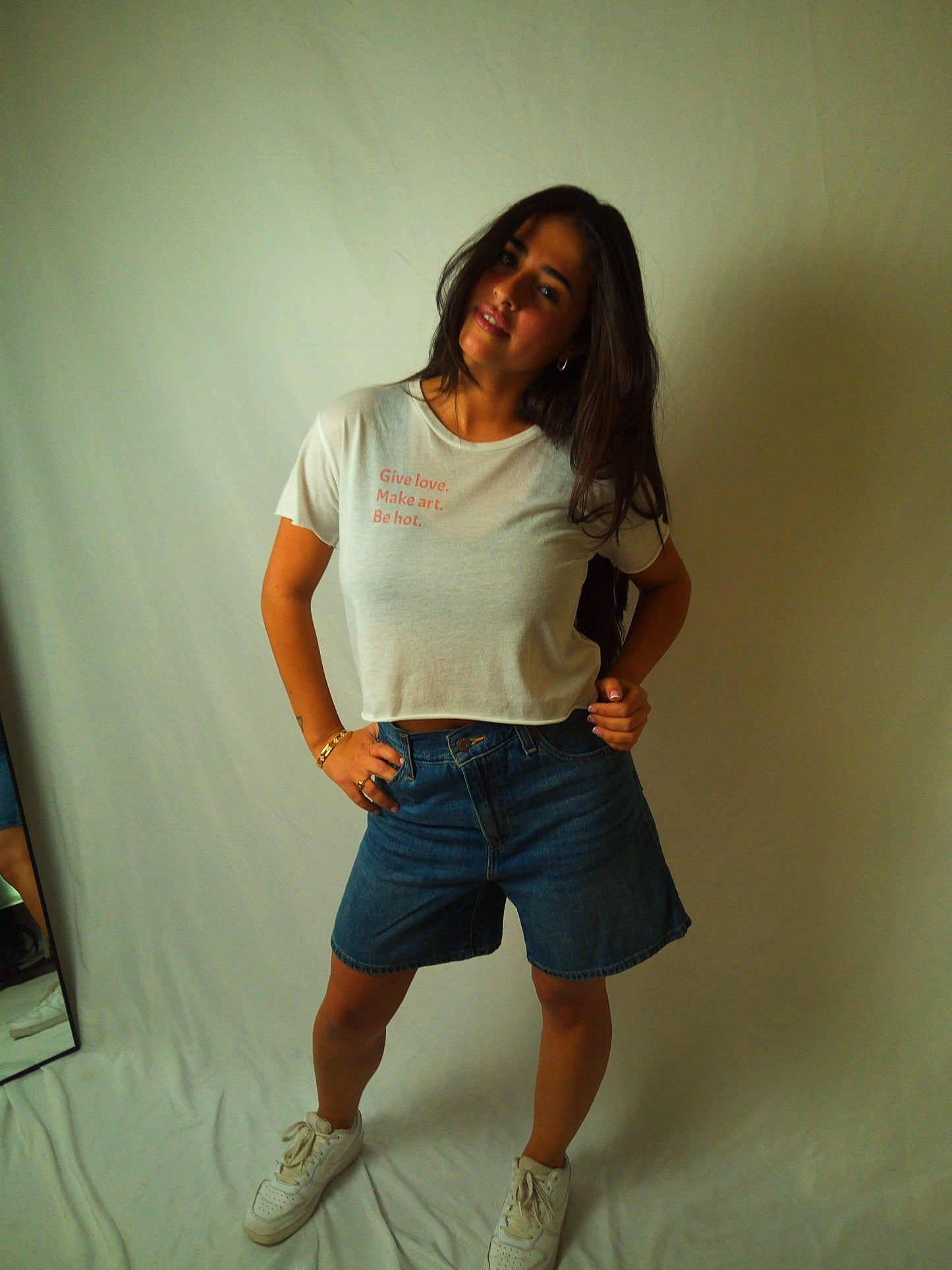 Crop T - love, art, hot