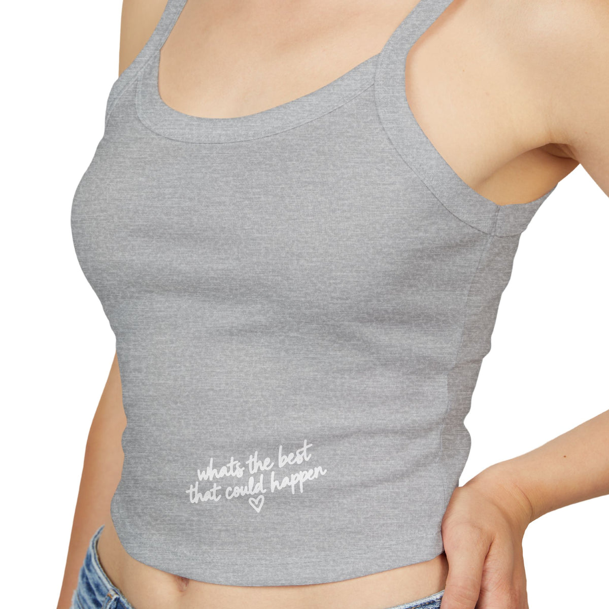 Spaghetti Crop Tank — whats the best that could happen