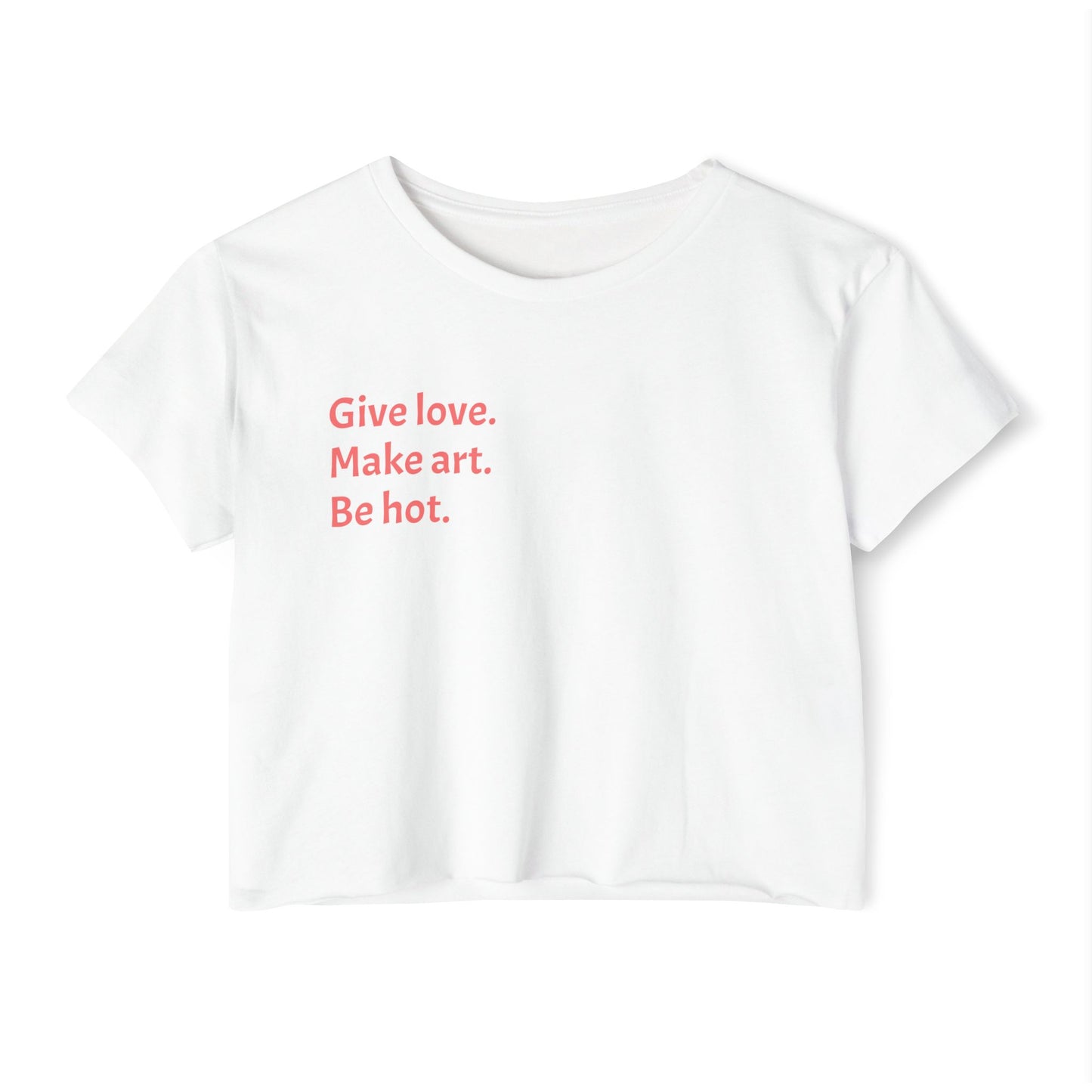 Crop T - love, art, hot