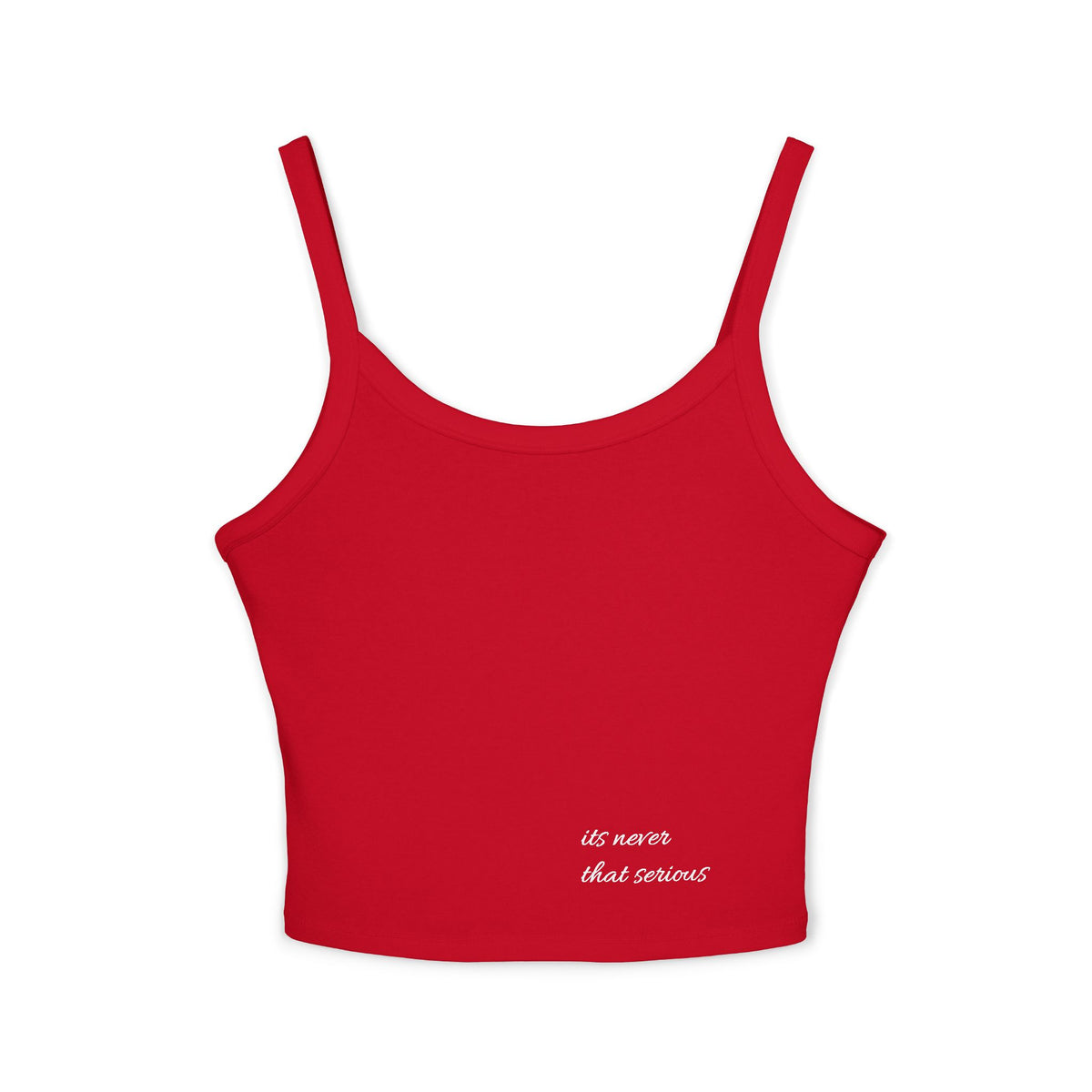 BEDTYME Spaghetti Crop Tank - its never that serious