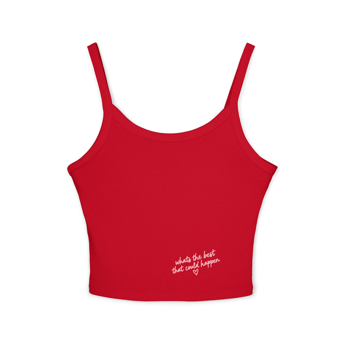 Spaghetti Crop Tank — whats the best that could happen