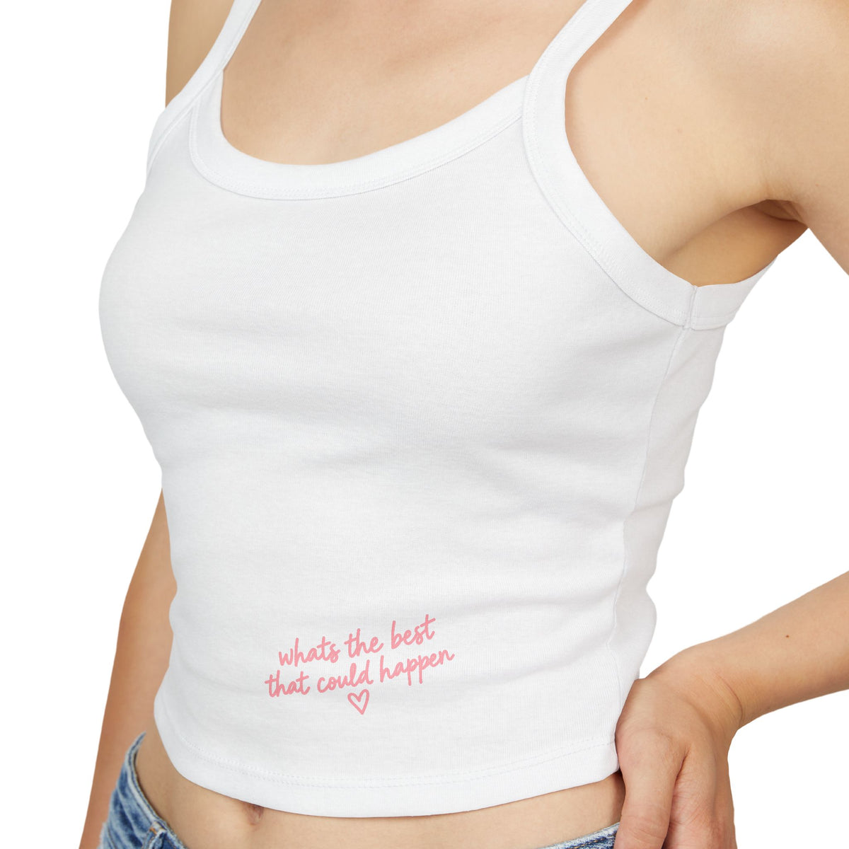 Spaghetti Crop Tank — whats the best that could happen