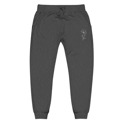 Bedtyme Sweatpants -Embroidered Cosmos Flower