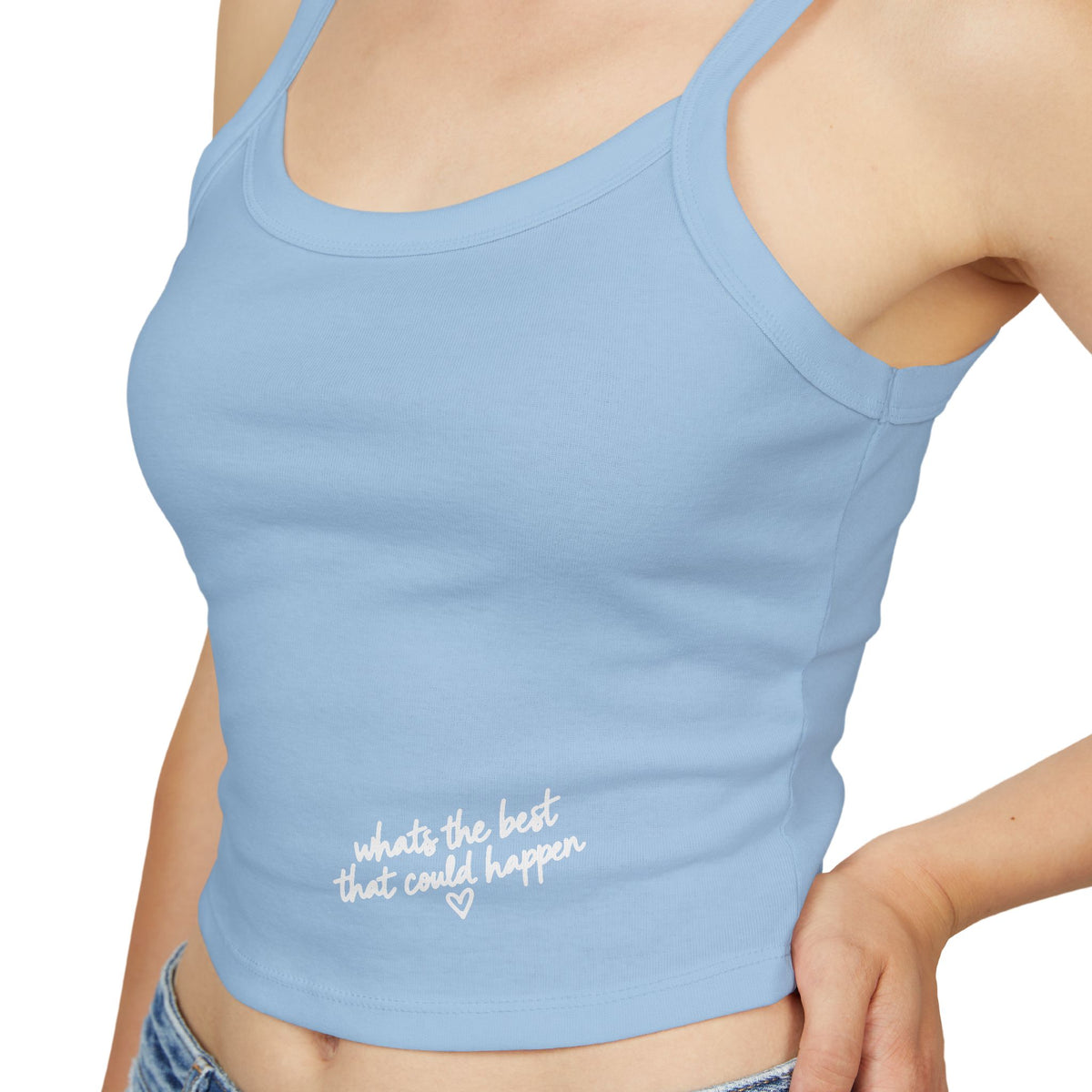 Spaghetti Crop Tank — whats the best that could happen