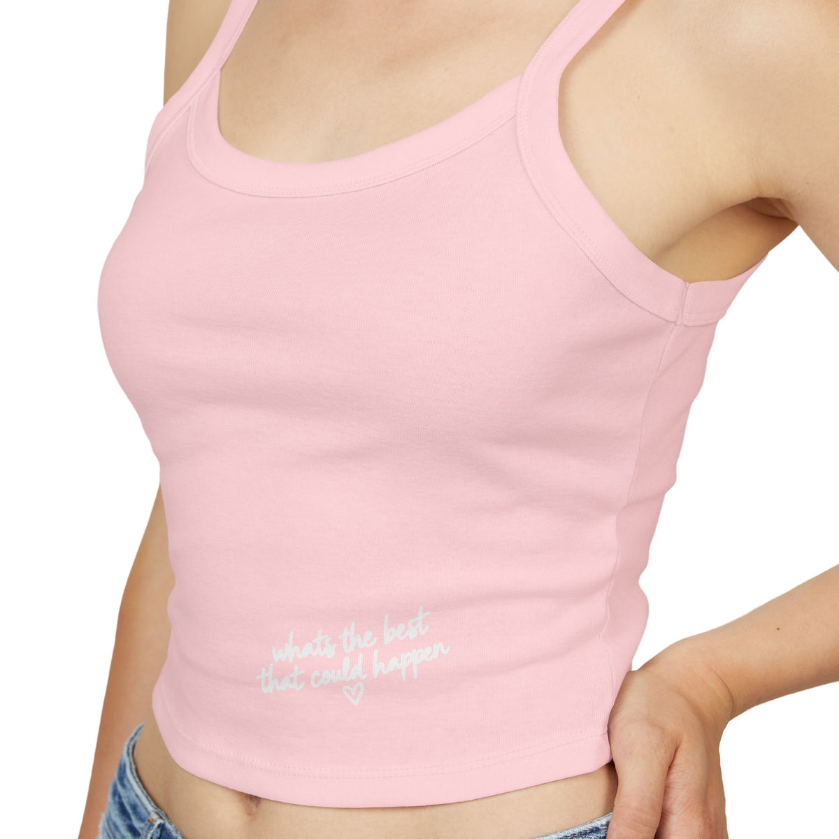 Spaghetti Crop Tank — whats the best that could happen