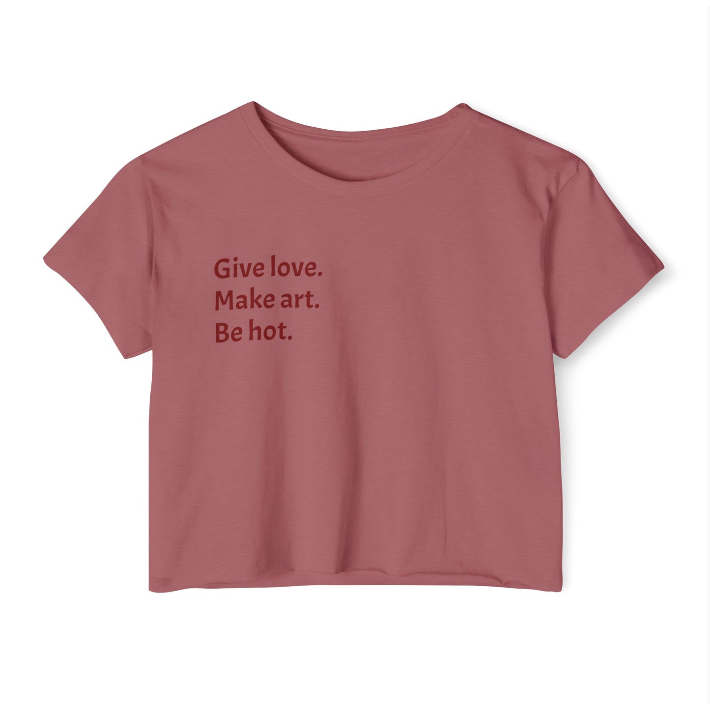 Crop T - love, art, hot