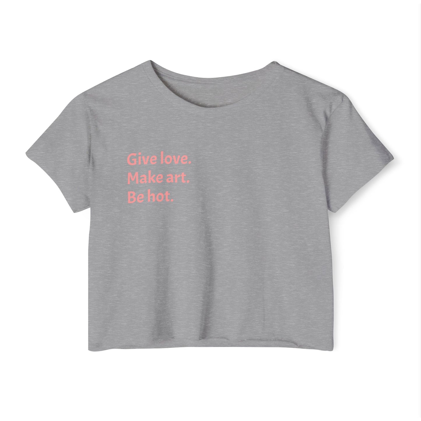 Crop T - love, art, hot